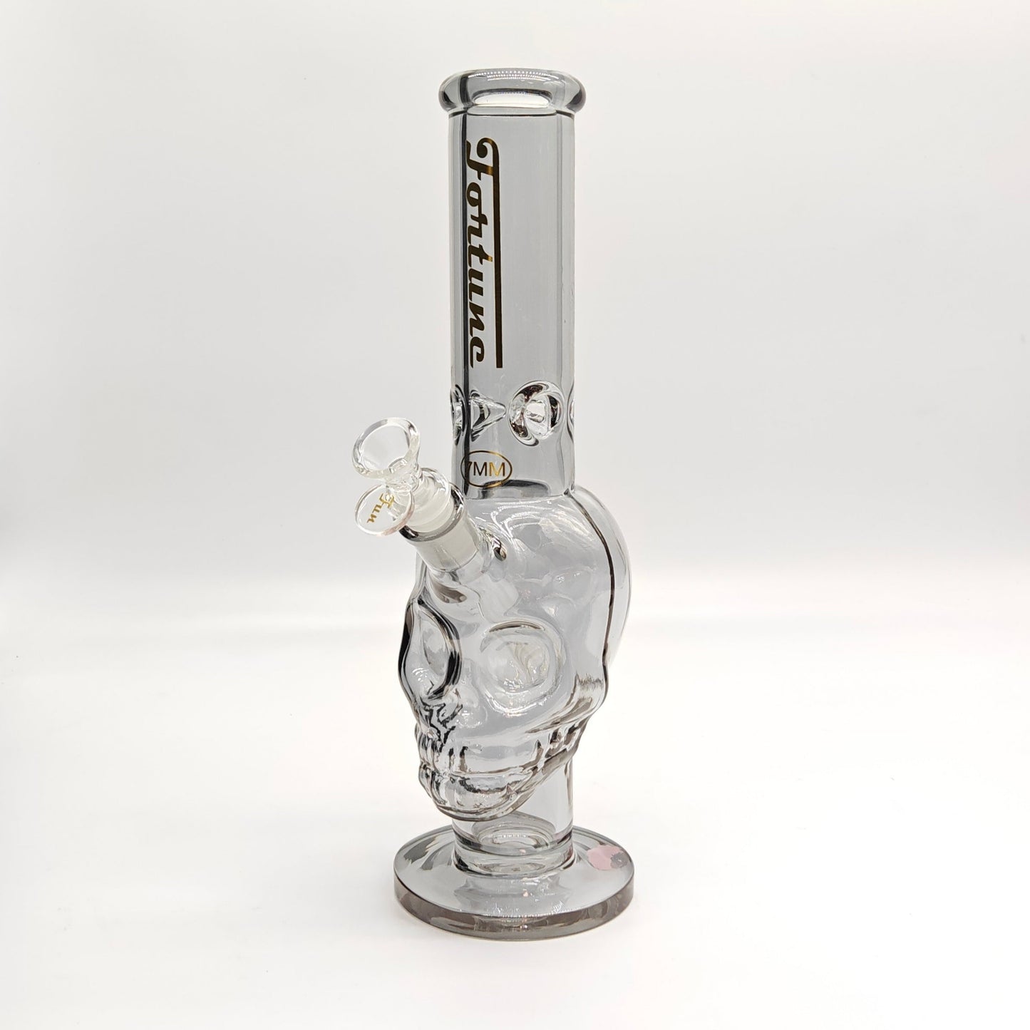 Fortune | Electroplated Skull 14" 7mm Glass Bong [SK144407E-A]