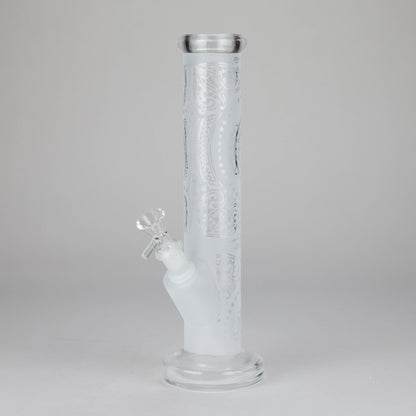 11″ Straight Tube Glass Bong – Classic Frosted Design for Smooth Sessions [WP-M0091]