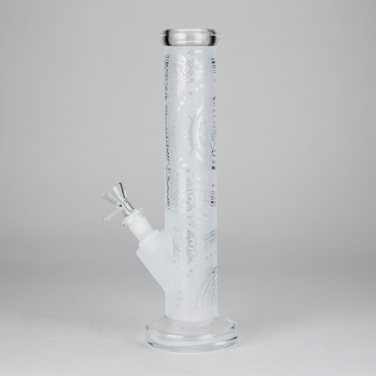 11″ Straight Tube Glass Bong – Classic Frosted Design for Smooth Sessions [WP-M0091]
