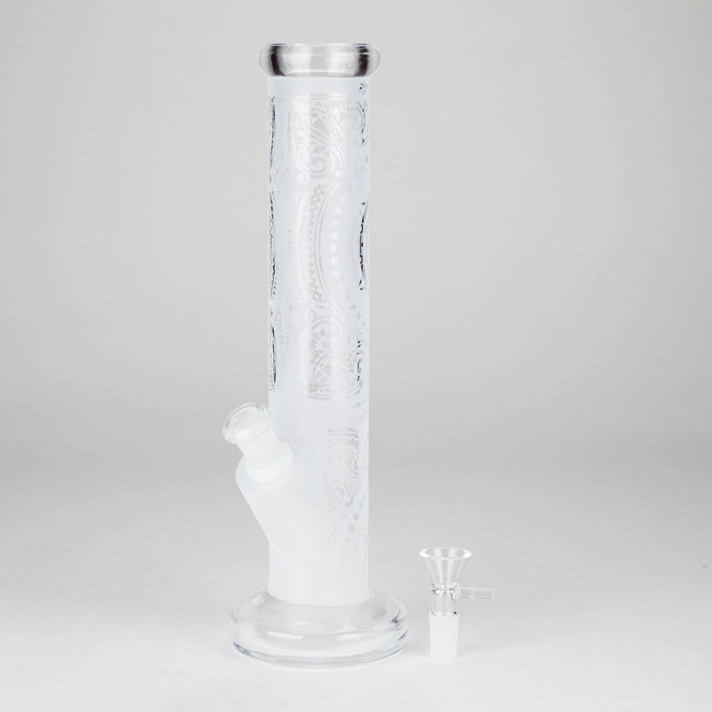 11″ Straight Tube Glass Bong – Classic Frosted Design for Smooth Sessions [WP-M0091]