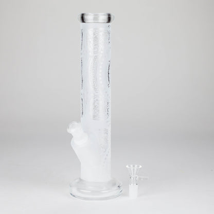 11″ Straight Tube Glass Bong – Classic Frosted Design for Smooth Sessions [WP-M0091]