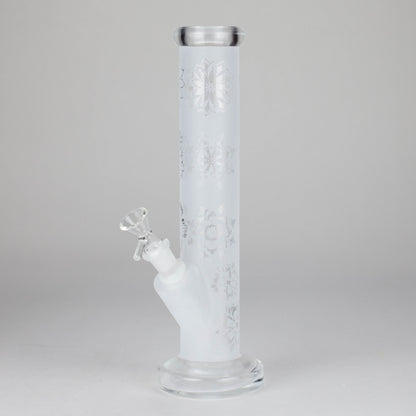 11″ Straight Tube Glass Bong – Classic Frosted Design for Smooth Sessions [WP-M0091]