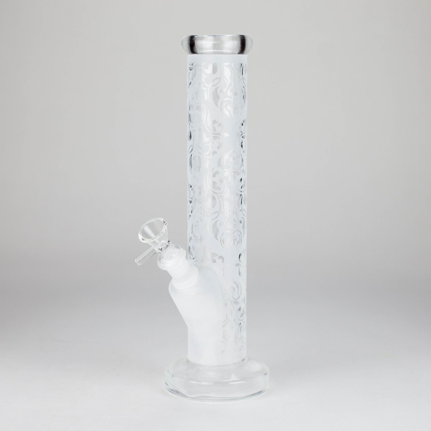 11″ Straight Tube Glass Bong – Classic Frosted Design for Smooth Sessions [WP-M0091]