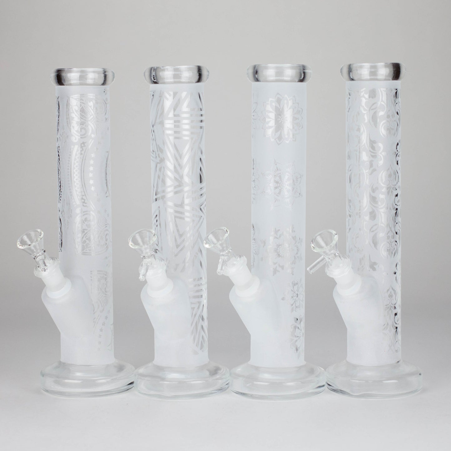 11″ Straight Tube Glass Bong – Classic Frosted Design for Smooth Sessions [WP-M0091]