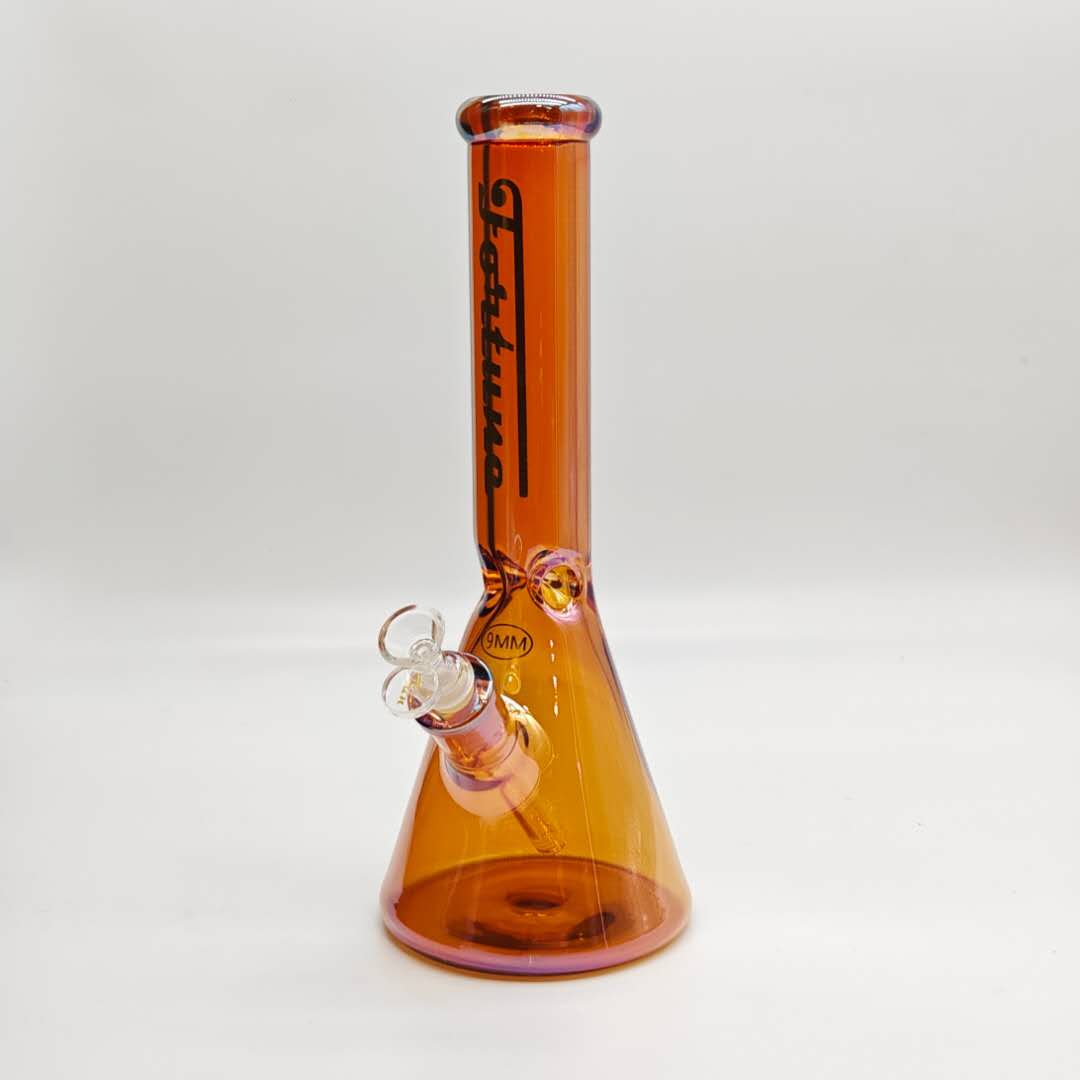 14“ 9mm Electroplated  Beaker Bong-Assorted Color - Hi Time