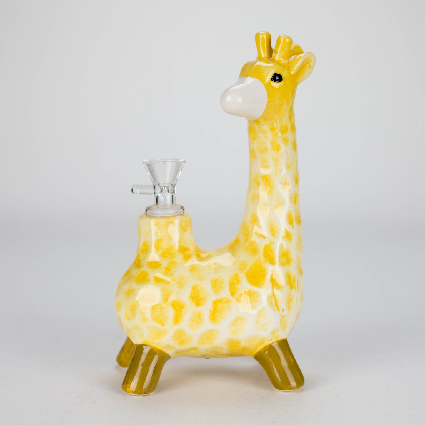 8" Vintage Jerry the Long Neck Ceramic Bong – Playful Giraffe-Inspired Design [ES093WP]