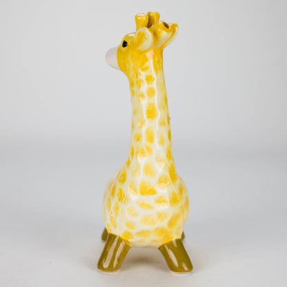 8" Vintage Jerry the Long Neck Ceramic Bong – Playful Giraffe-Inspired Design [ES093WP]