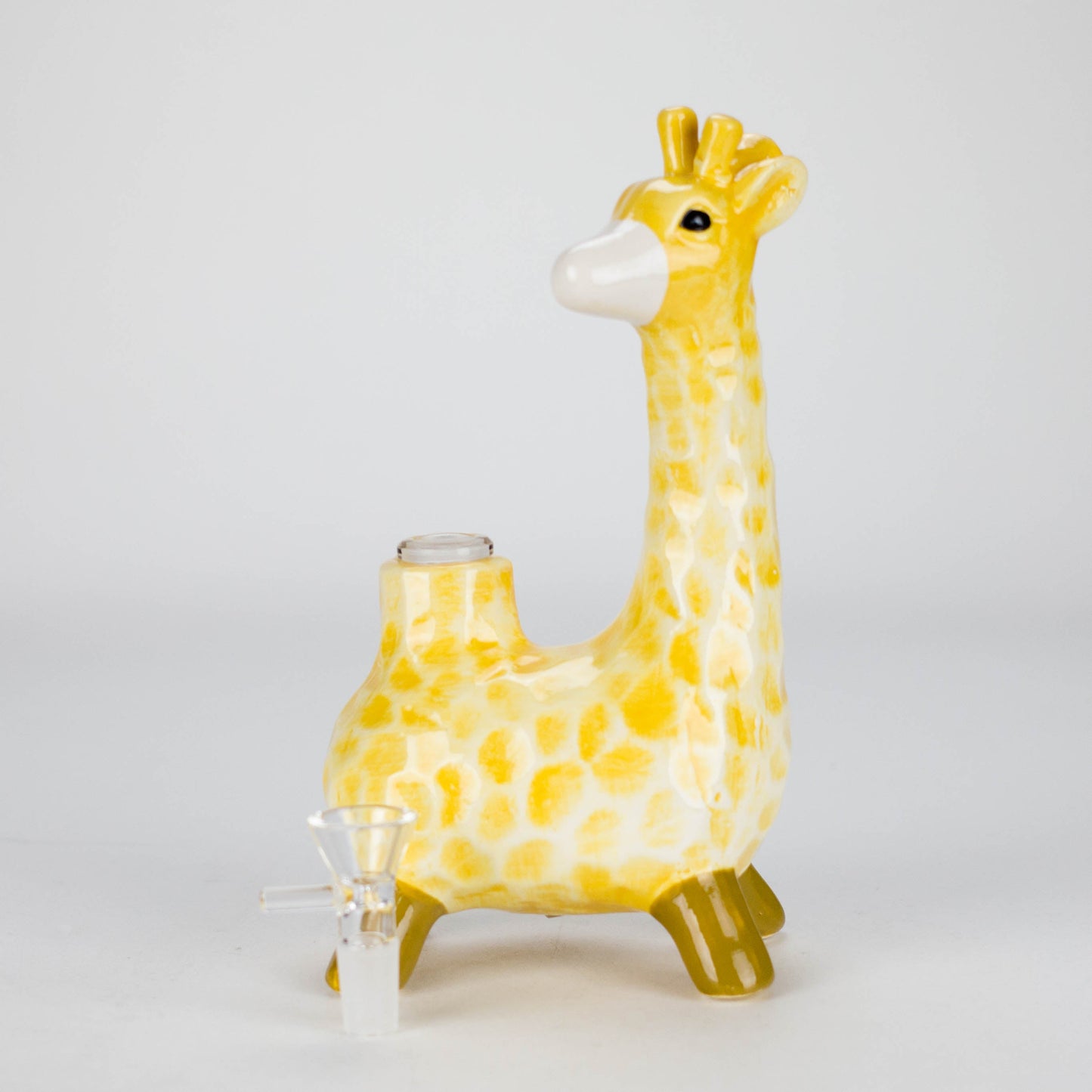 8" Vintage Jerry the Long Neck Ceramic Bong – Playful Giraffe-Inspired Design [ES093WP]