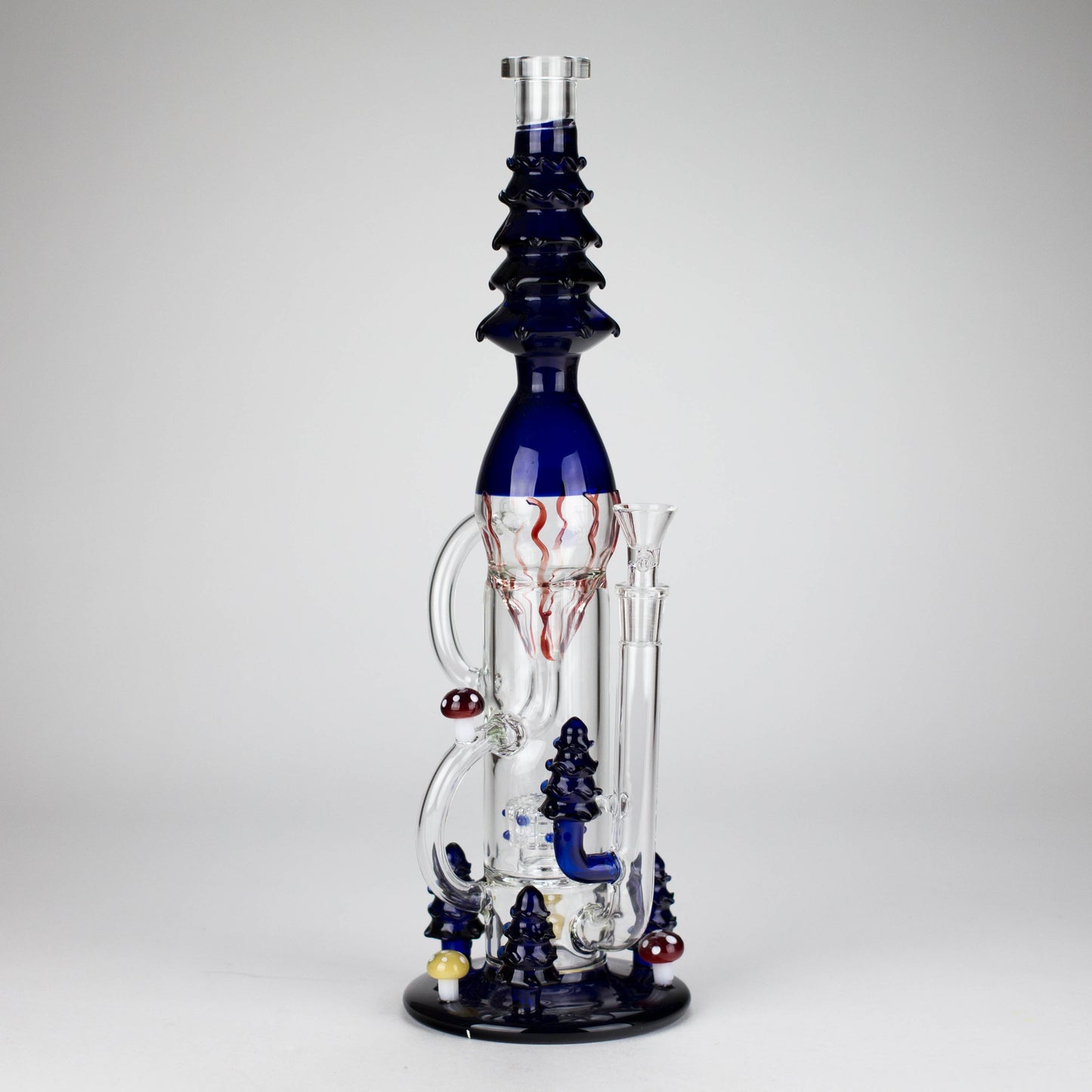 17" Enchanted Forest Glass Bong – Stemless Recycler with 14mm Bowl Joint