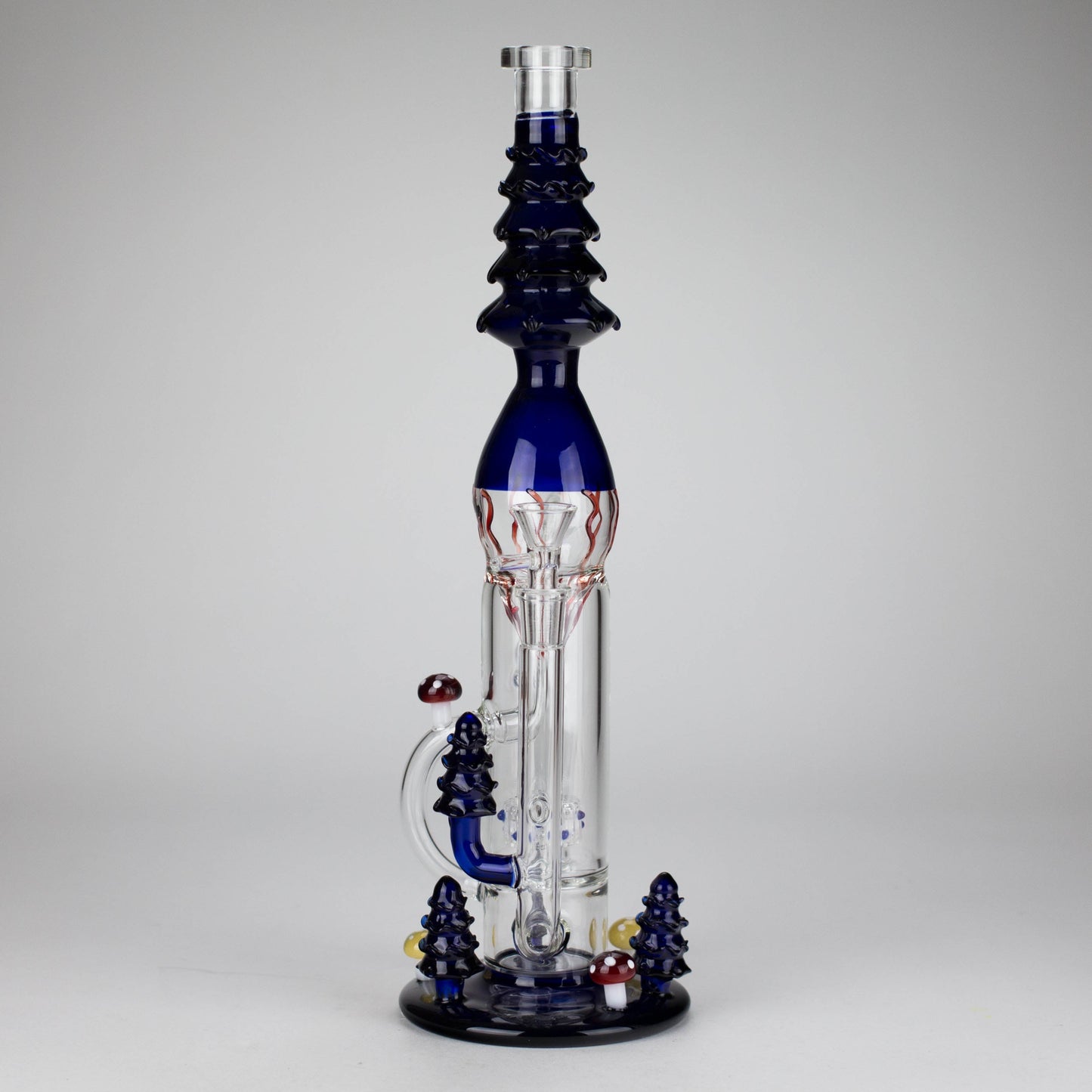 17" Enchanted Forest Glass Bong – Stemless Recycler with 14mm Bowl Joint