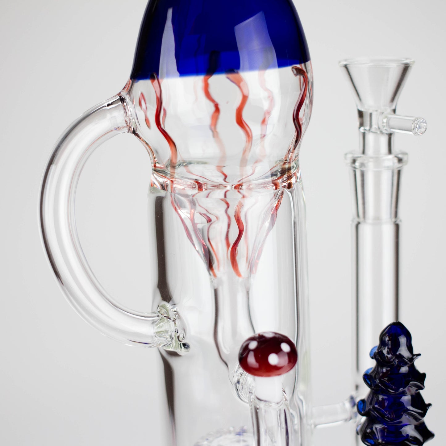 17" Enchanted Forest Glass Bong – Stemless Recycler with 14mm Bowl Joint
