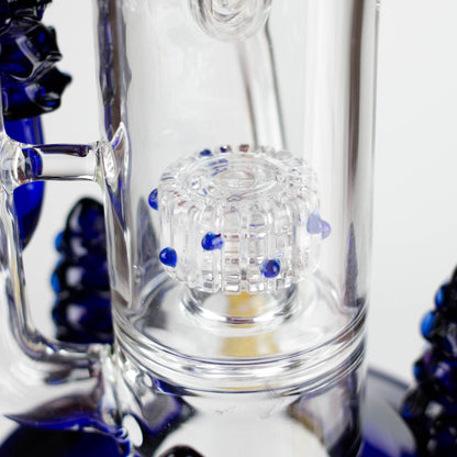 17" Enchanted Forest Glass Bong – Stemless Recycler with 14mm Bowl Joint