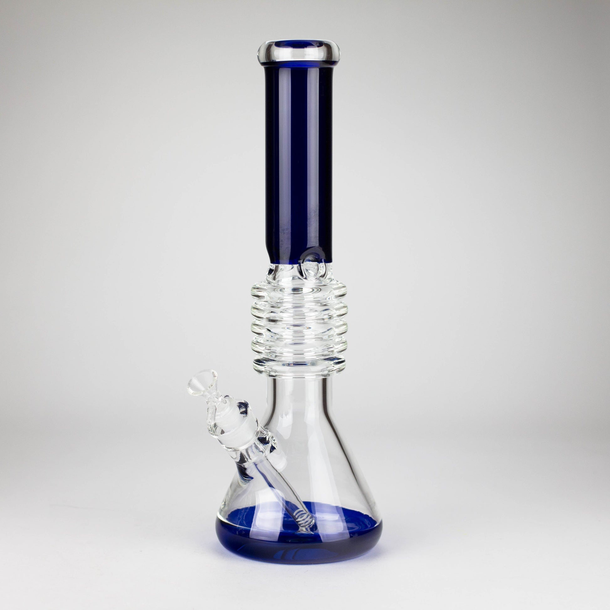 17" Ring Style Beaker Glass Bong – Spiral Neck | Ice Catcher | 14mm Bowl Joint - Hi Time