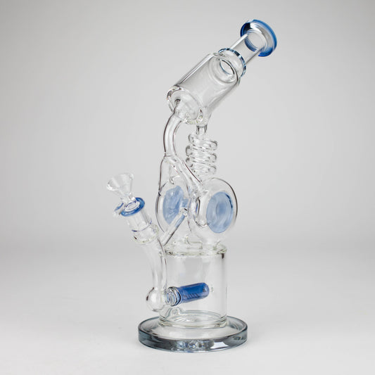 13" Telescope Coil Button Recycler Bong