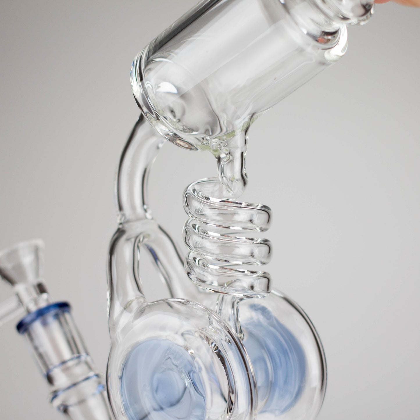 13" Telescope Coil Button Recycler Bong