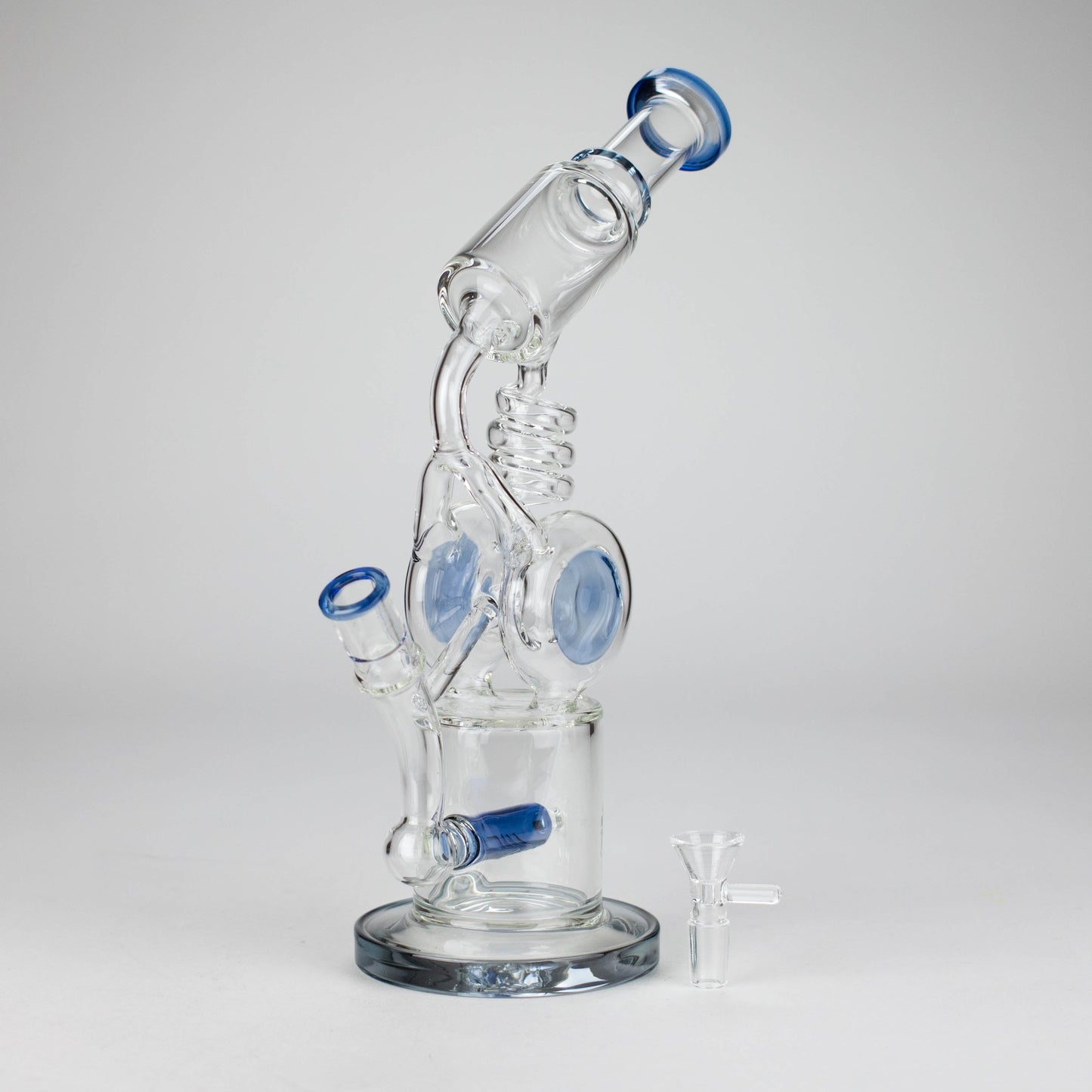 13" Telescope Coil Button Recycler Bong