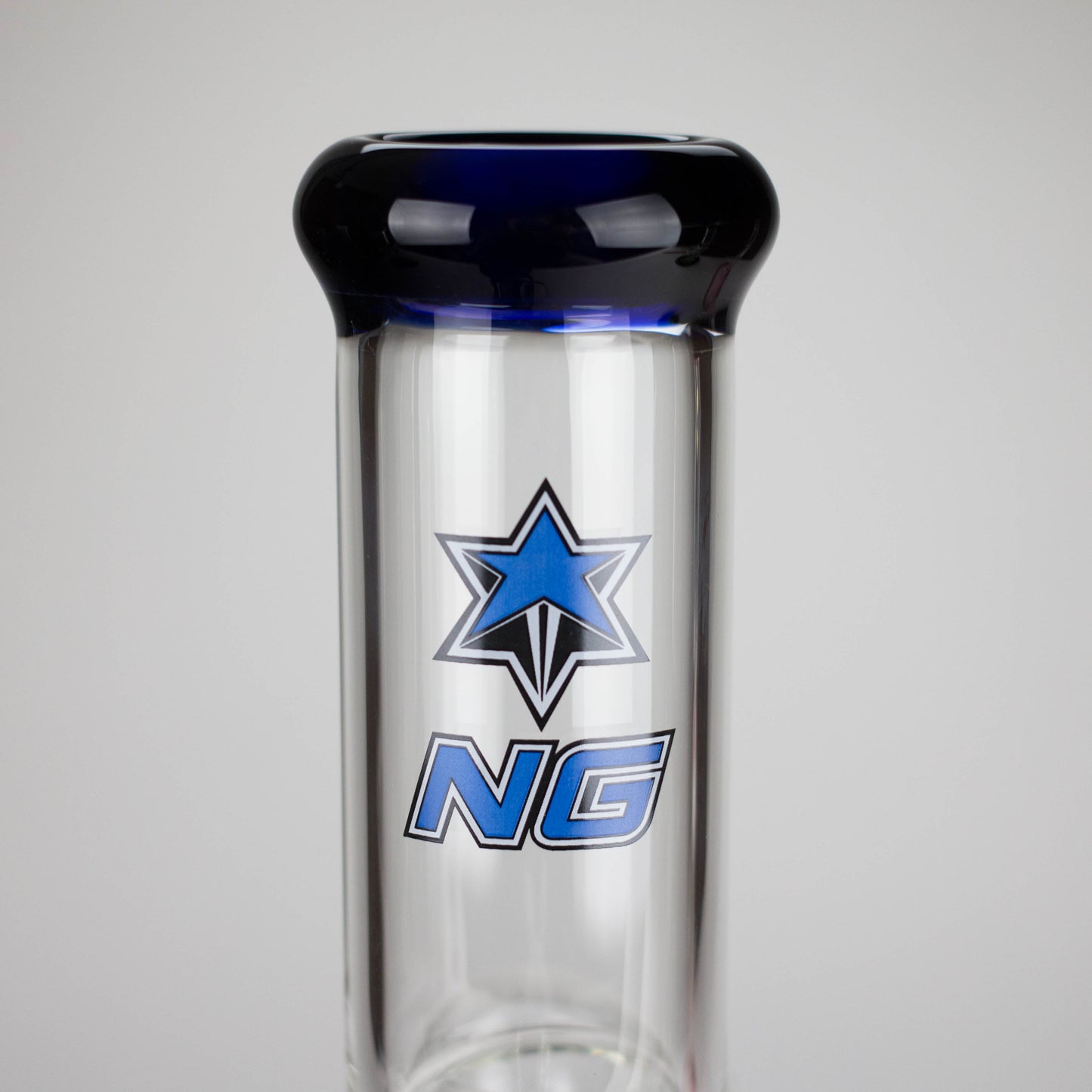 NG | 12" Zong Straight Bong – Colored Base & Slitted Downstem [G1103]