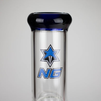 NG | 12" Zong Straight Bong – Colored Base & Slitted Downstem [G1103]