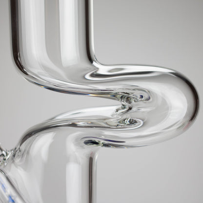 NG | 12" Zong Straight Bong – Colored Base & Slitted Downstem [G1103]