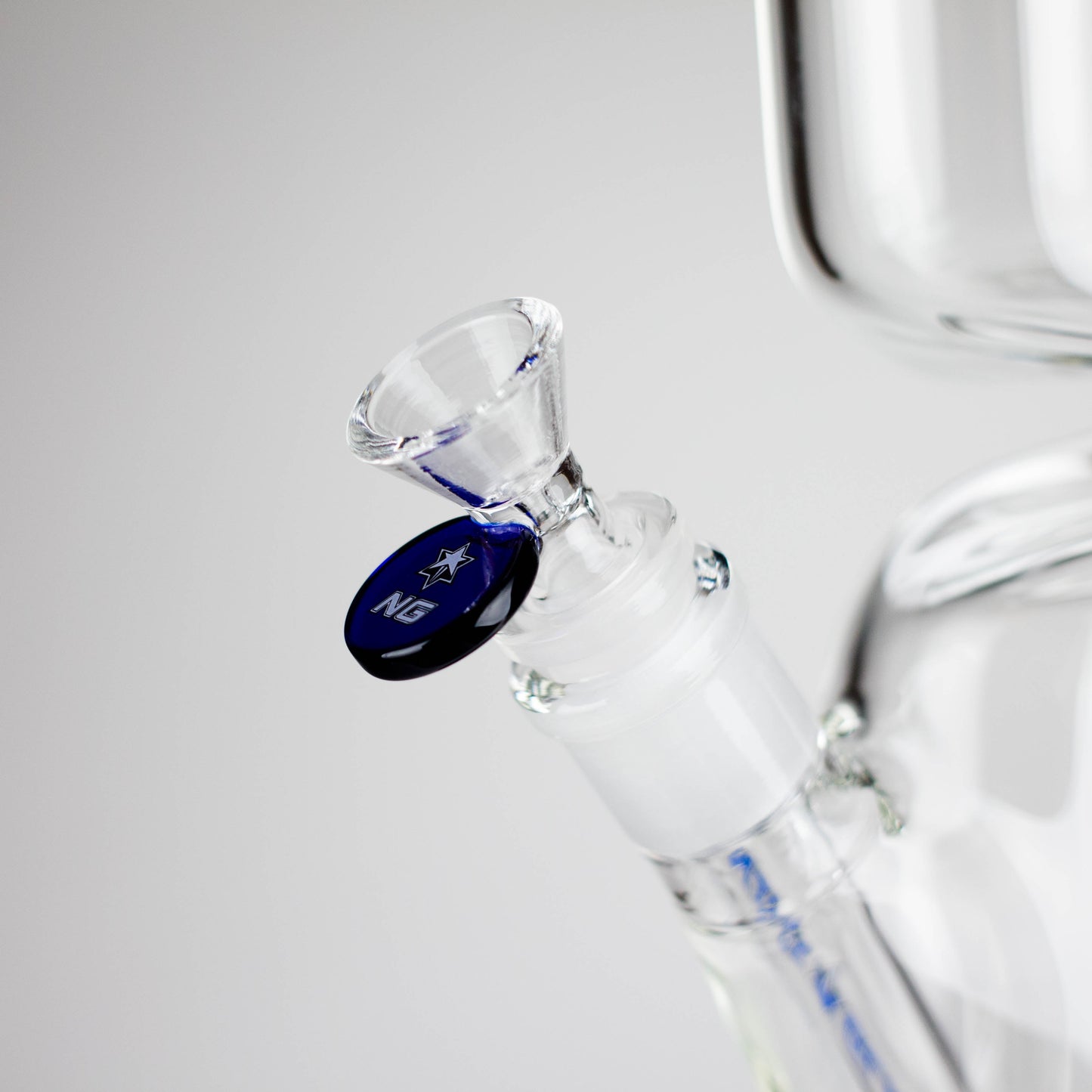 NG | 12" Zong Straight Bong – Colored Base & Slitted Downstem [G1103]