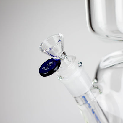 NG | 12" Zong Straight Bong – Colored Base & Slitted Downstem [G1103]