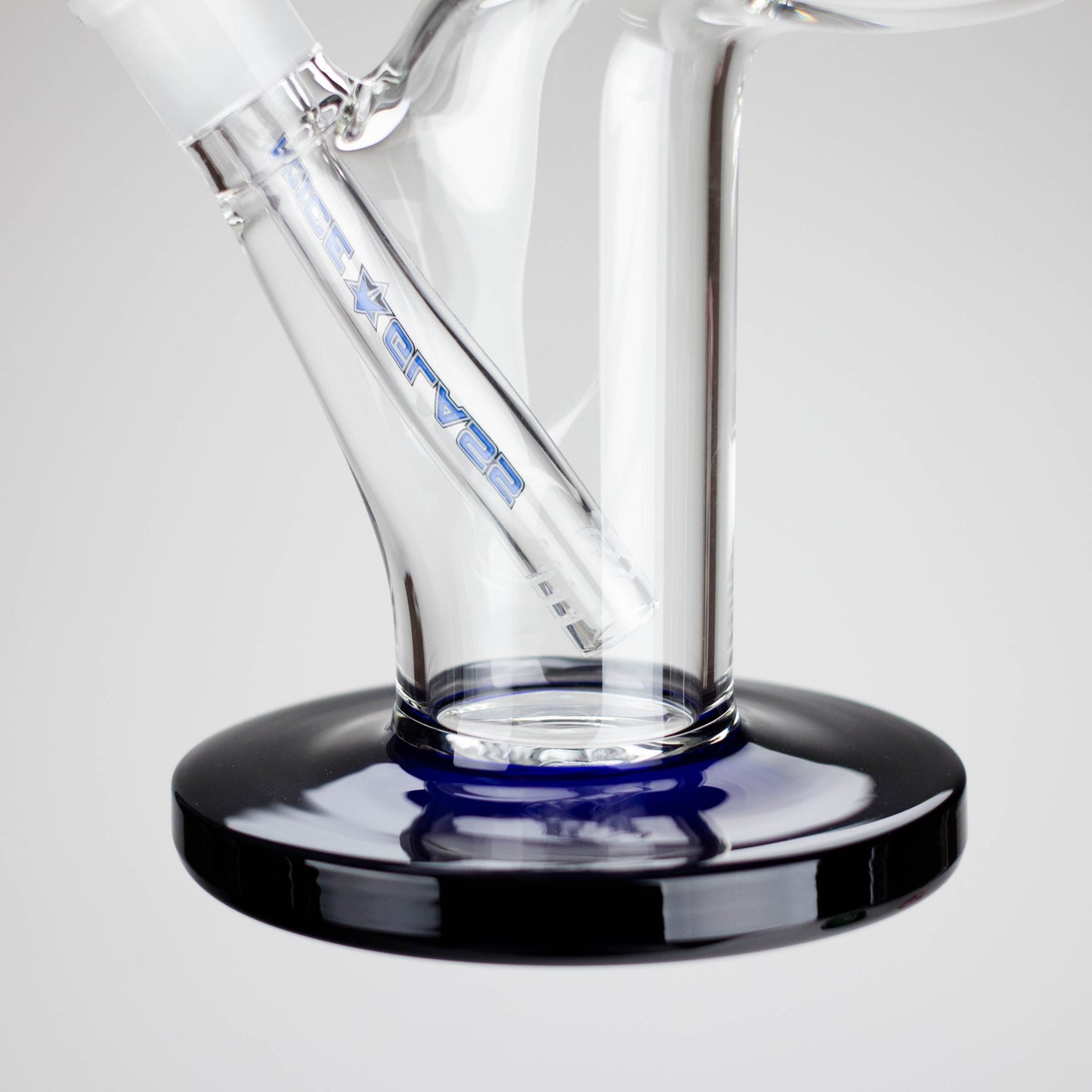 NG | 12" Zong Straight Bong – Colored Base & Slitted Downstem [G1103]