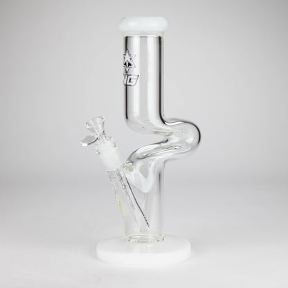 NG | 12" Zong Straight Bong – Colored Base & Slitted Downstem [G1103]
