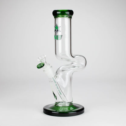 NG | 12" Zong Straight Bong – Colored Base & Slitted Downstem [G1103]