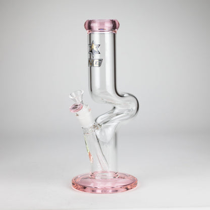 NG | 12" Zong Straight Bong – Colored Base & Slitted Downstem [G1103]
