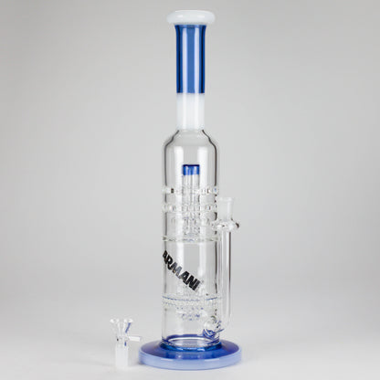Armani Glass | 16" Double Percolator Bong – Premium Dual-Chamber Water Pipe