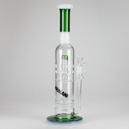 Armani Glass | 16" Double Percolator Bong – Premium Dual-Chamber Water Pipe