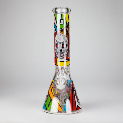 13.5" PsyClown Glass Bong – 7mm Thick Glass, Bold Psychedelic Clown Design