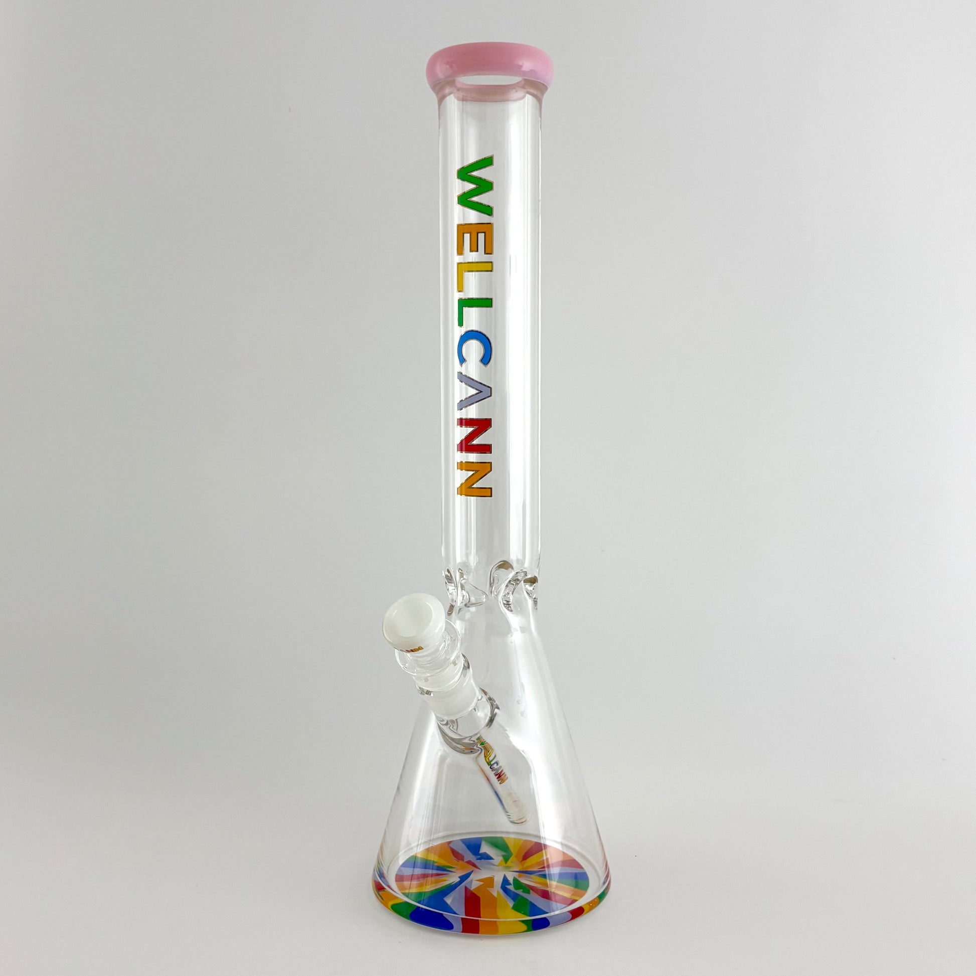 Wellcann | 17" Thickened Base Psychedelic Beaker Glass Bong - Hi Time