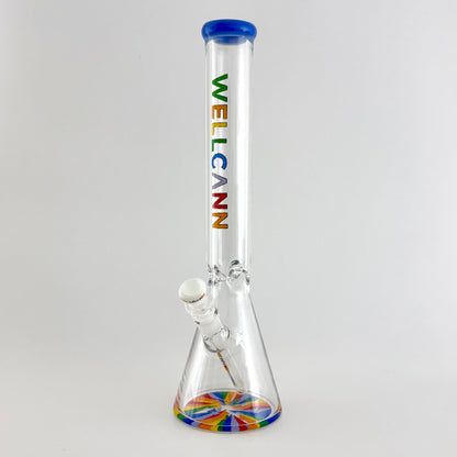 Wellcann | 17" Thickened Base Psychedelic Beaker Glass Bong