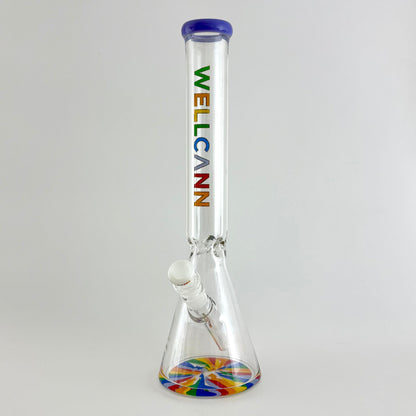 Wellcann | 17" Thickened Base Psychedelic Beaker Glass Bong