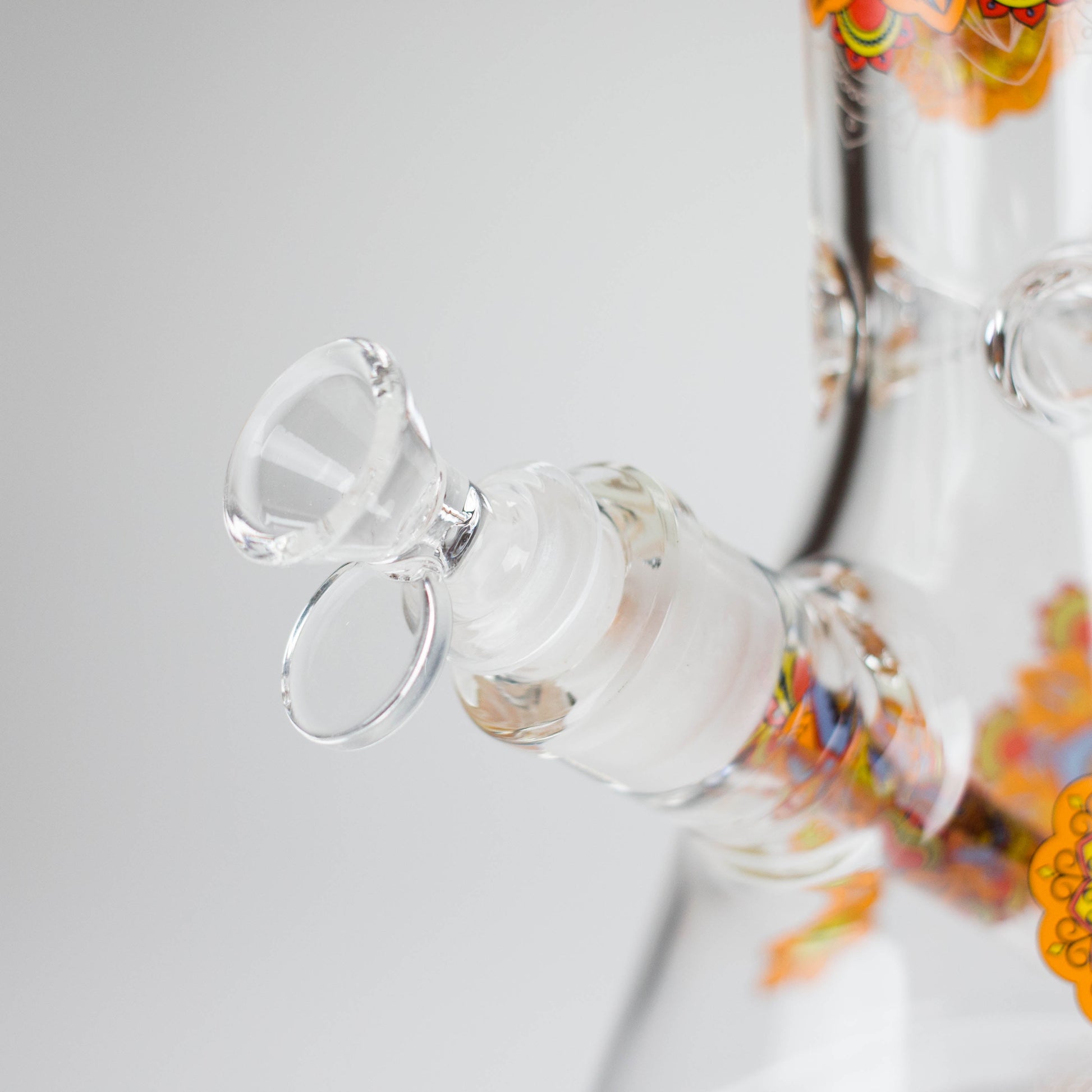 14" Flower Design Glass Bong – 7mm Thick with Ice Catcher