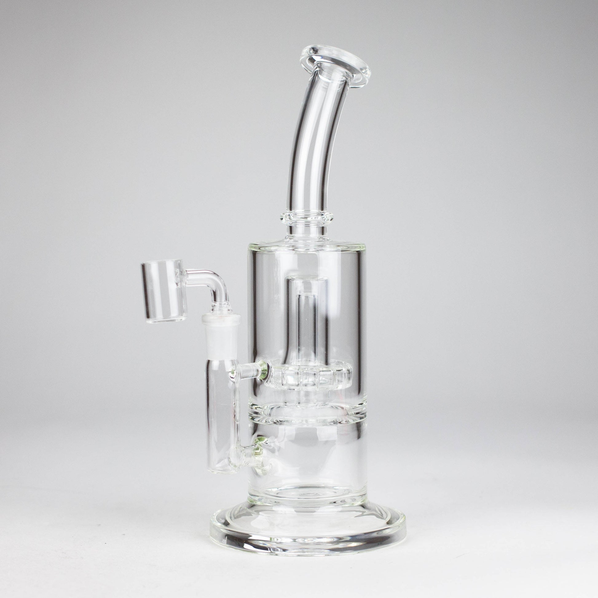 9" 2-in-1 Color accented Glass Dag Rig with Percolator for smooth flower and concentrate sessions.