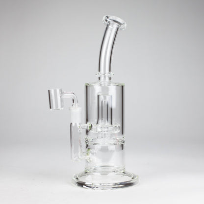 9" 2-in-1 Color accented Glass Dag Rig with Percolator for smooth flower and concentrate sessions.