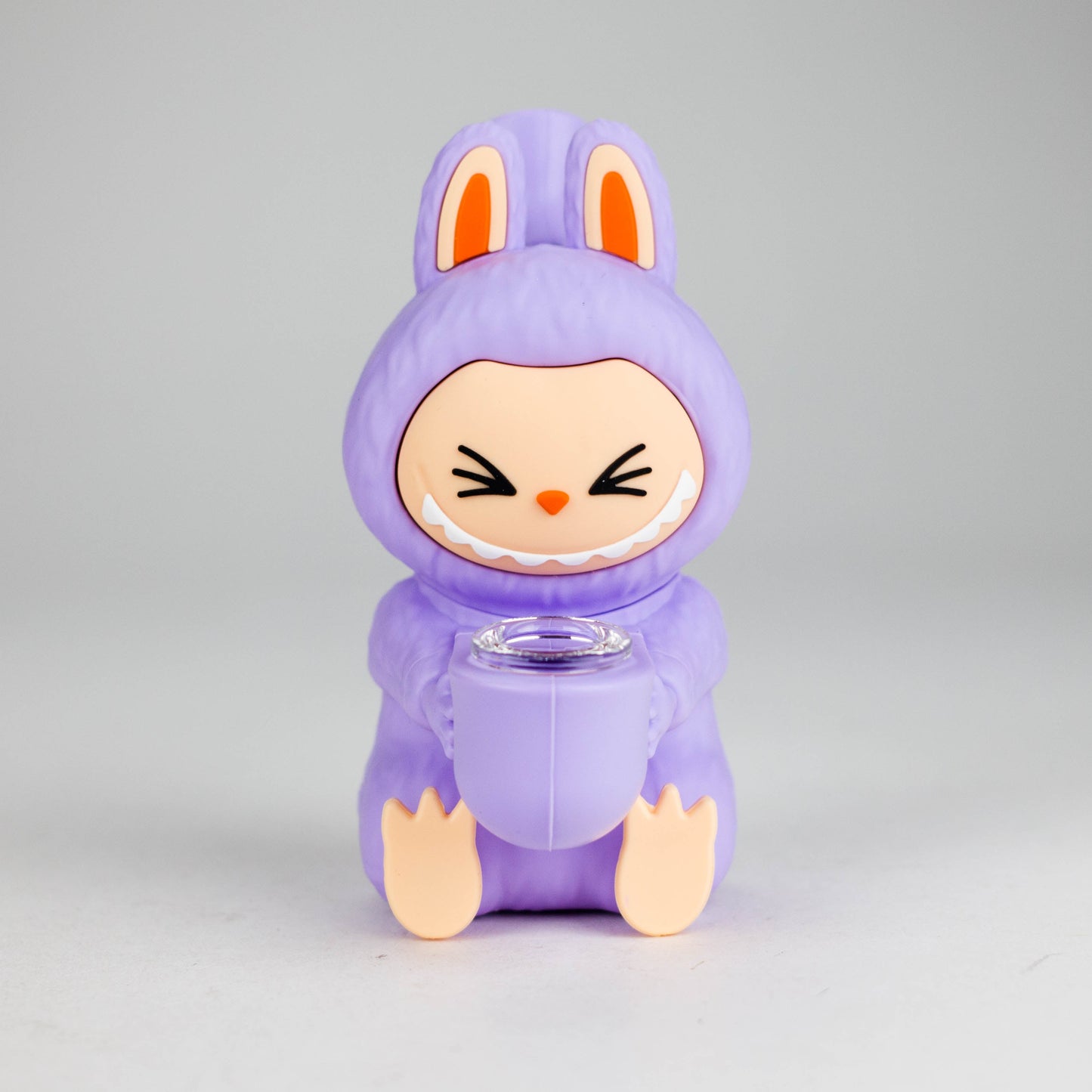 6 Popular Character Design Silicone Bong in purple bunny character design, perfect for fun and durable on-the-go sessions.