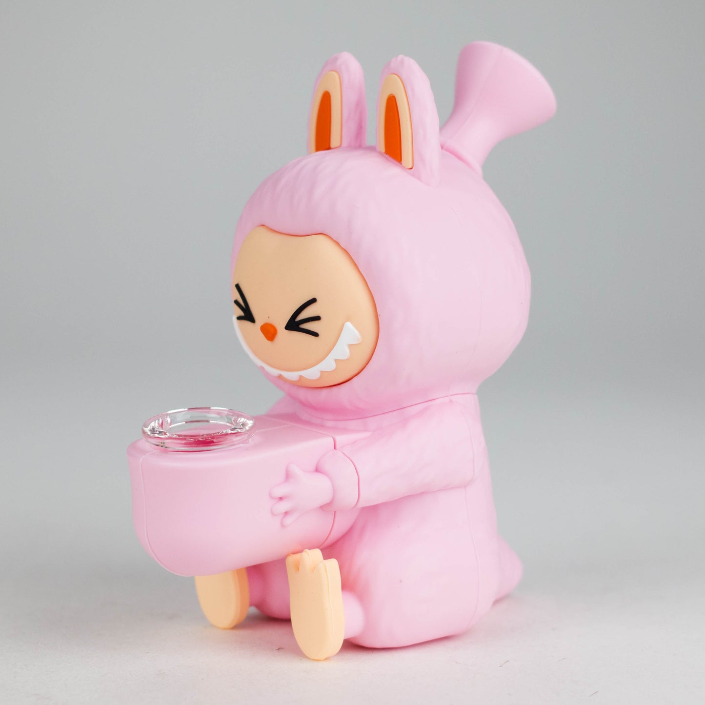6 Popular Character Design Silicone Bong featuring a cute pink bunny character holding a bowl.