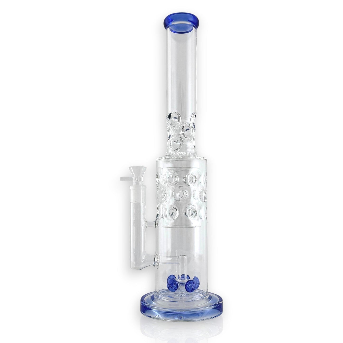 16" Straight Shooter Water Pipe with Screw Percolators - Blue
