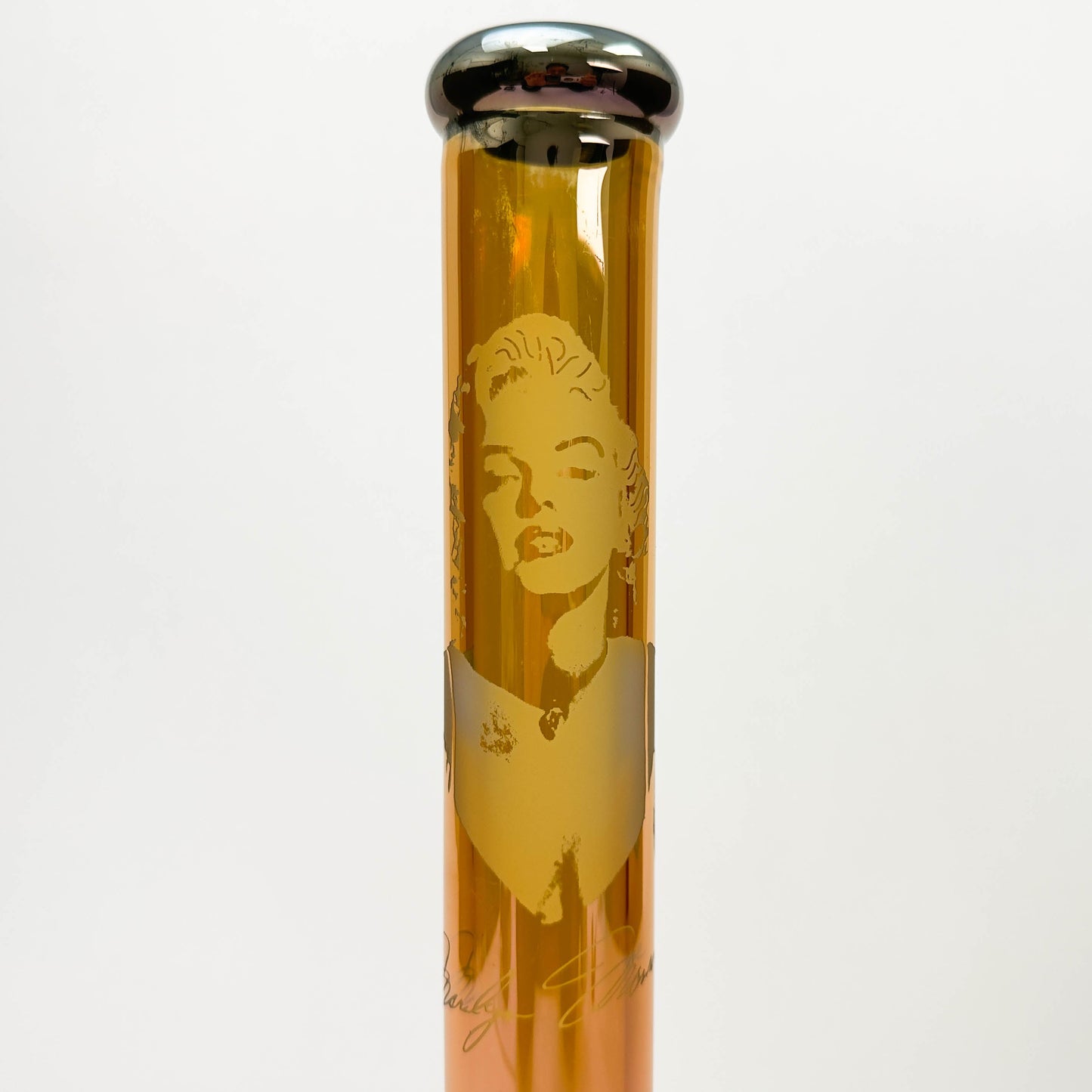 18" 7mm Glass Beaker Bong with Monroe Design and Ice Catcher