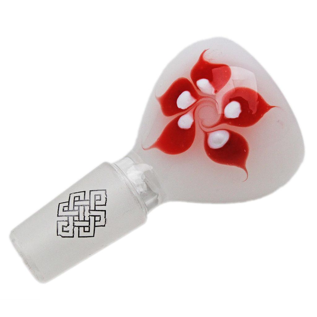 Karma | 14mm Flower Glass Bowl (Red) - Hi Time