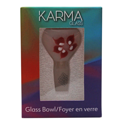 Karma | 14mm Flower Glass Bowl (Red) - Hi Time