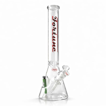 Fortune | 18" Beaker Bong – 7mm w/ Lighter Holder - Hi Time