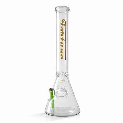 Fortune | 18" Beaker Bong – 7mm w/ Lighter Holder - Hi Time
