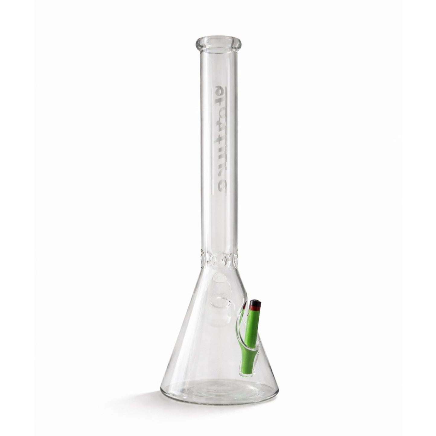 Fortune | 18" Beaker Bong – 7mm w/ Lighter Holder - Hi Time
