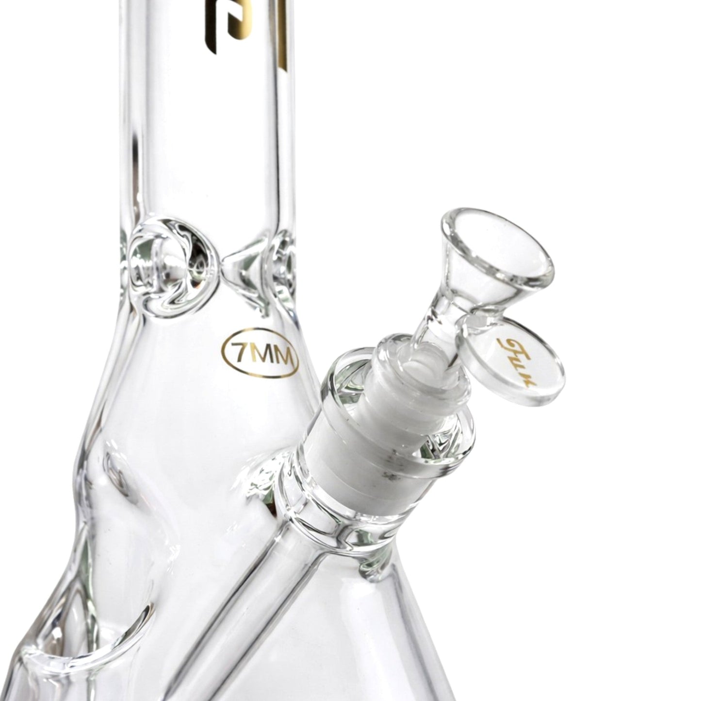 Fortune | 18" Beaker Bong – 7mm w/ Lighter Holder - Hi Time