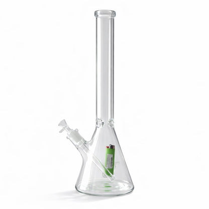 Fortune | 18" Beaker Bong – 7mm w/ Lighter Holder - Hi Time