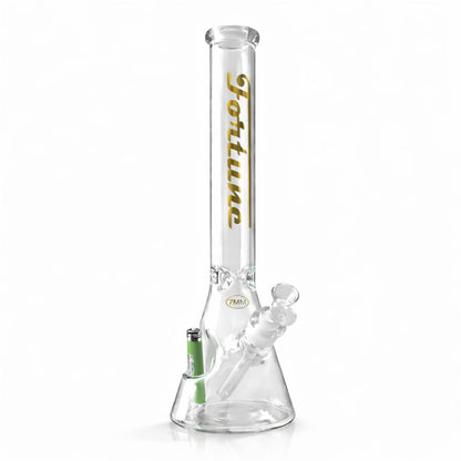 Fortune | 18" Beaker Bong – 7mm w/ Lighter Holder - Hi Time